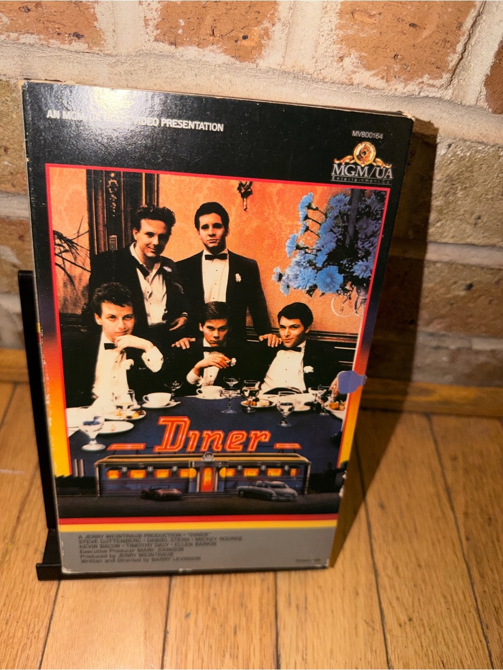 MGM/UA Diner Movie VHS - Black & Orange Cover